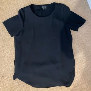 Topshop blacked curved hem shirt size 4